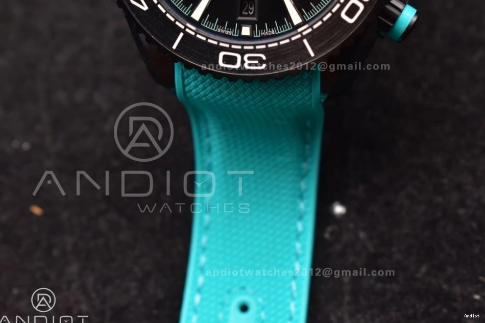 on Chrono Dial Ceramic Deep M+SF Strap Black A9900 Best Master Ocean 1:1 Planet Edition Rubber Blue Black 0103